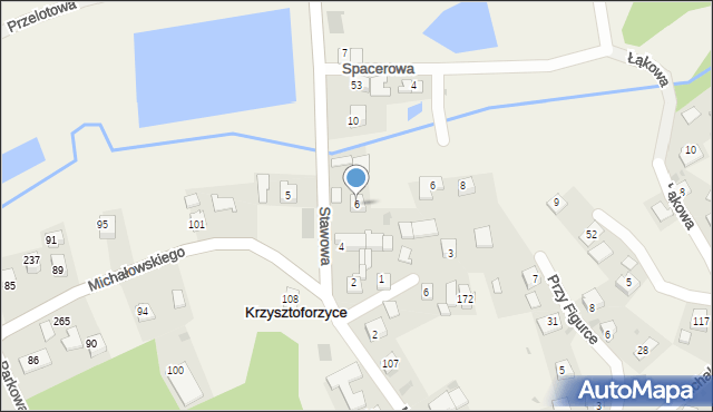 Krzysztoforzyce, Stawowa, 6, mapa Krzysztoforzyce
