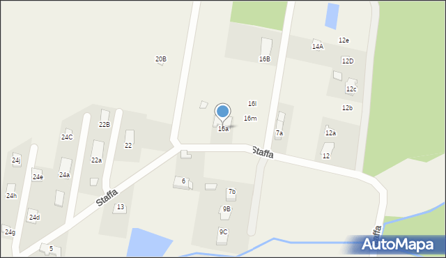 Księstwo, Staffa Leopolda, 16a, mapa Księstwo