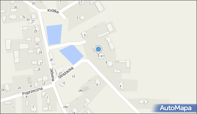 Kuchary, Strażacka, 8a, mapa Kuchary