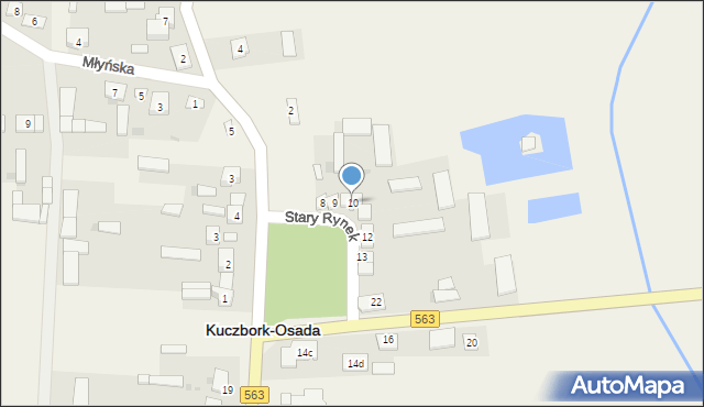 Kuczbork-Osada, Stary Rynek, 10, mapa Kuczbork-Osada