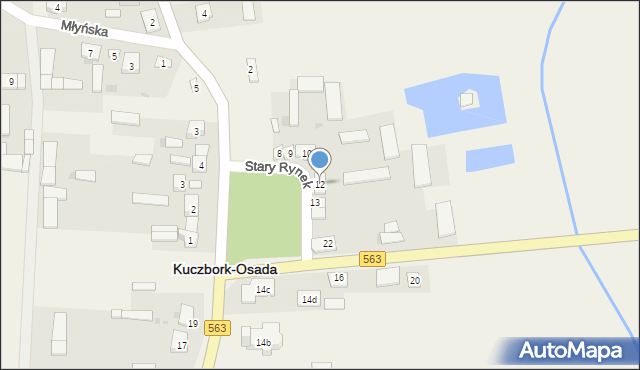 Kuczbork-Osada, Stary Rynek, 12, mapa Kuczbork-Osada