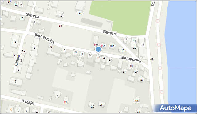 Kunice, Staropolska, 13, mapa Kunice