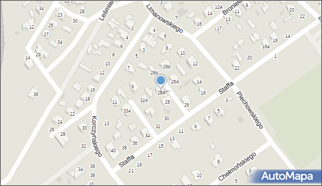 Kutno, Staffa Leopolda, 28A, mapa Kutno