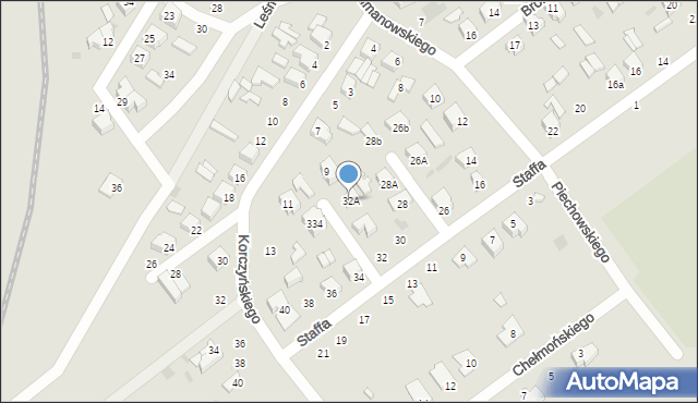 Kutno, Staffa Leopolda, 32A, mapa Kutno