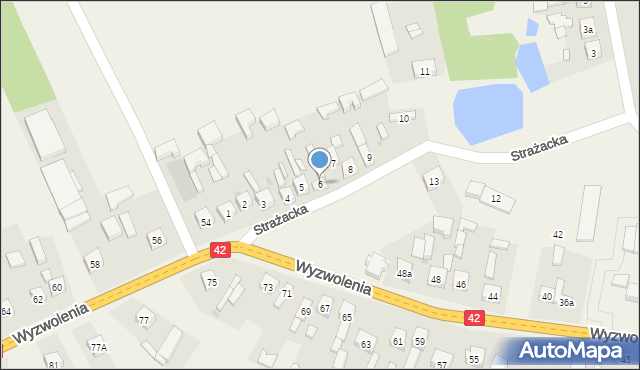 Ładzice, Strażacka, 6, mapa Ładzice