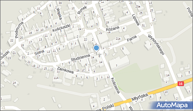 Łasin, Studzienna, 4g, mapa Łasin