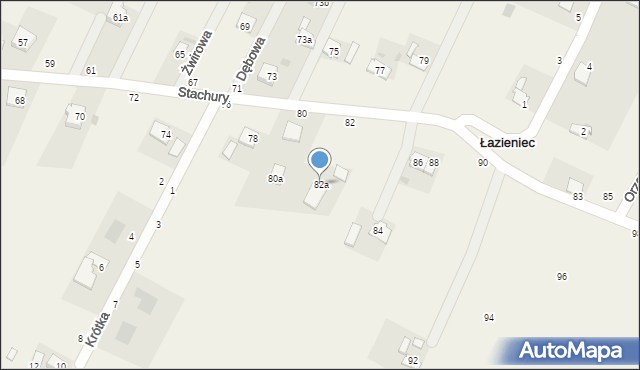 Łazieniec, Stachury Edwarda, 82a, mapa Łazieniec