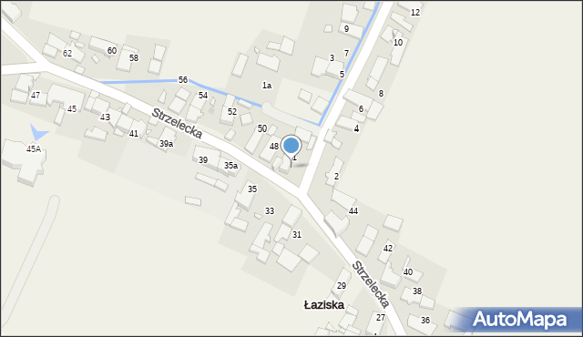 Łaziska, Strzelecka, 46, mapa Łaziska