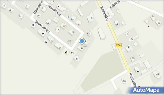 Łebno, Stawickiego Ignacego, ks., 19, mapa Łebno