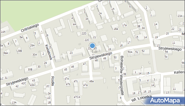 Lębork, Stryjewskiego Mieczysława, 22A, mapa Lębork