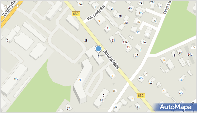 Legionowo, Strużańska, 2, mapa Legionowo