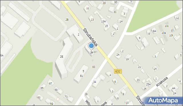 Legionowo, Strużańska, 2F, mapa Legionowo