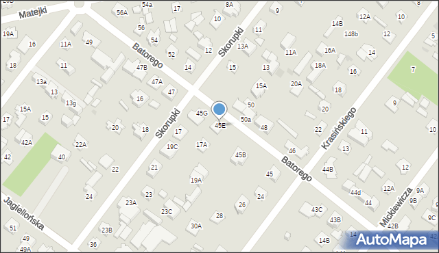 Legionowo, Stefana Batorego, 45E, mapa Legionowo