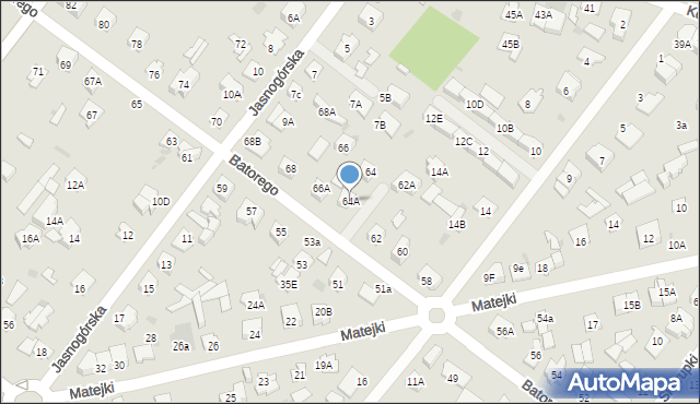 Legionowo, Stefana Batorego, 64A, mapa Legionowo