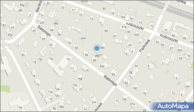 Legionowo, Stefana Batorego, 86a, mapa Legionowo