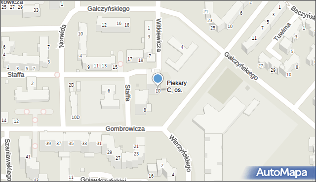 Legnica, Staffa Leopolda, 10, mapa Legnicy