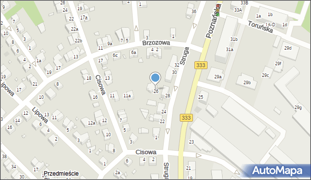 Legnica, Struga Andrzeja, 26, mapa Legnicy