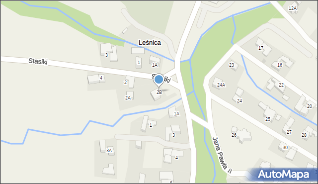 Leśnica, Stasiki, 2B, mapa Leśnica