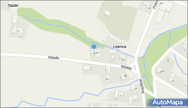 Leśnica, Stasiki, 3, mapa Leśnica