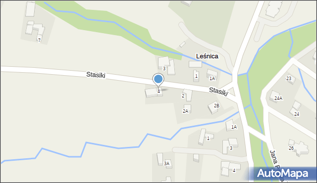 Leśnica, Stasiki, 4, mapa Leśnica