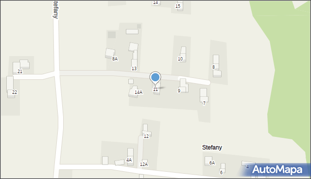 Leśnica, Stefany, 11, mapa Leśnica