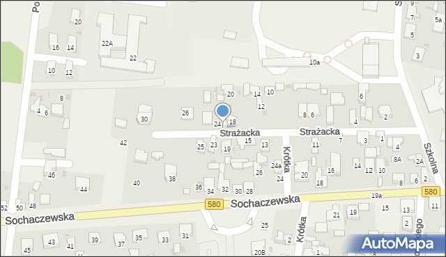 Leszno, Strażacka, 22, mapa Leszno