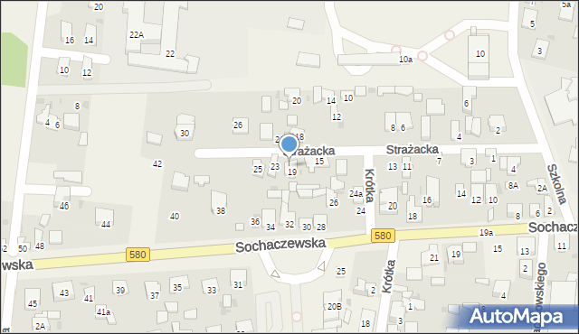 Leszno, Strażacka, 23a, mapa Leszno