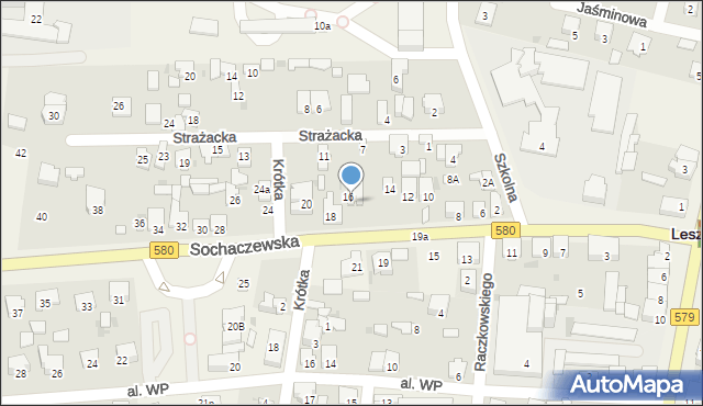 Leszno, Strażacka, 9, mapa Leszno