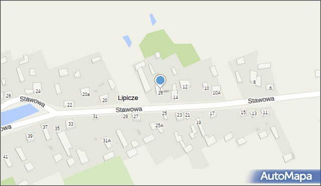 Lipicze, Stawowa, 16, mapa Lipicze
