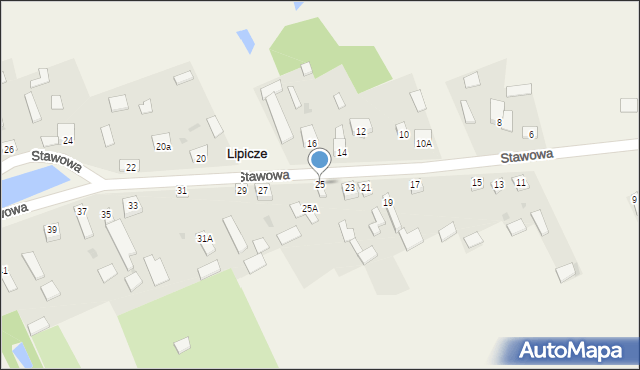 Lipicze, Stawowa, 25, mapa Lipicze