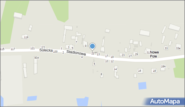 Lipsko, Stadionowa, 11, mapa Lipsko