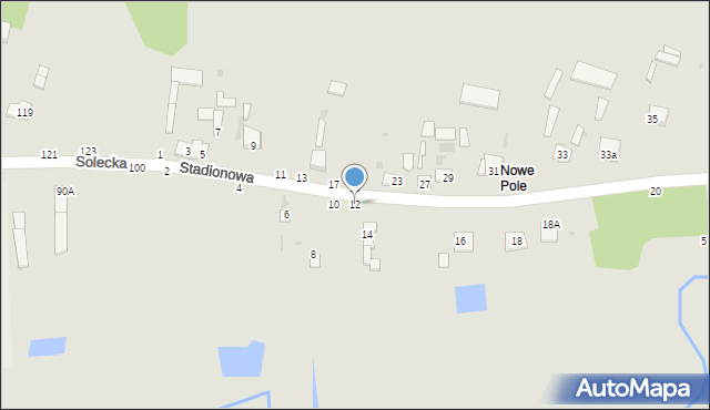 Lipsko, Stadionowa, 12, mapa Lipsko