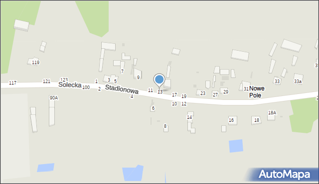 Lipsko, Stadionowa, 13, mapa Lipsko