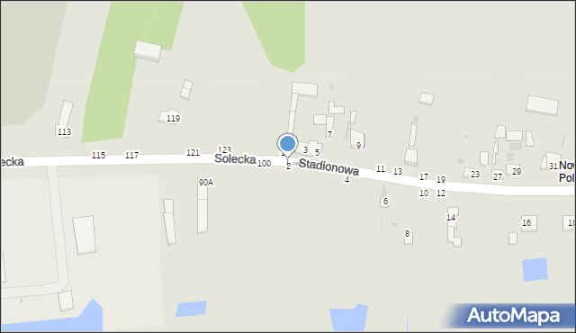 Lipsko, Stadionowa, 2, mapa Lipsko