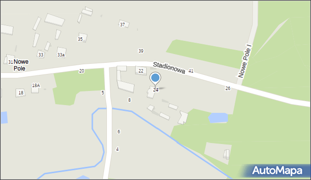 Lipsko, Stadionowa, 24, mapa Lipsko