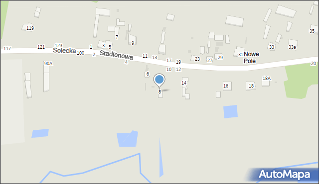 Lipsko, Stadionowa, 8, mapa Lipsko