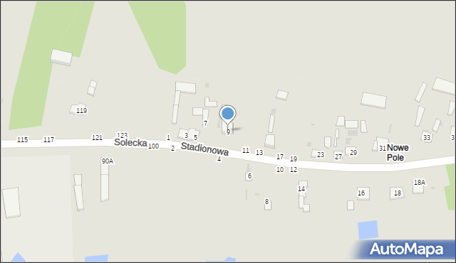 Lipsko, Stadionowa, 9, mapa Lipsko