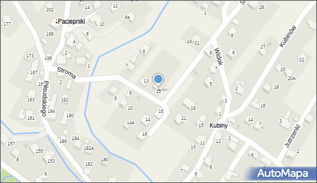 Łodygowice, Stroma, 15, mapa Łodygowice