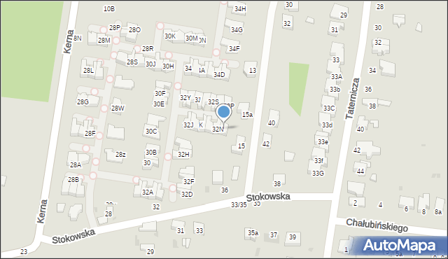 Łódź, Stokowska, 32O, mapa Łodzi