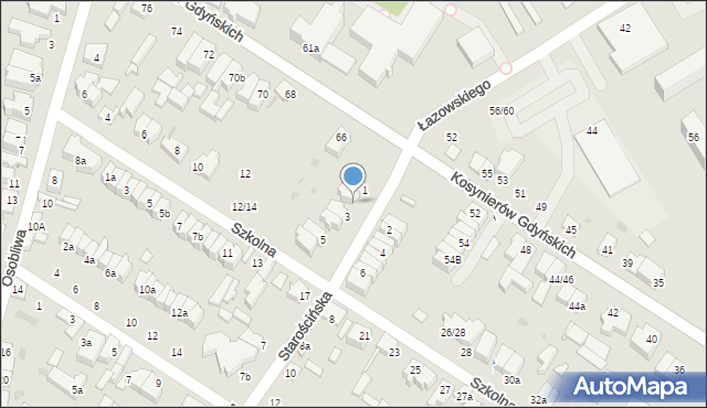 Łódź, Starościńska, 1a, mapa Łodzi