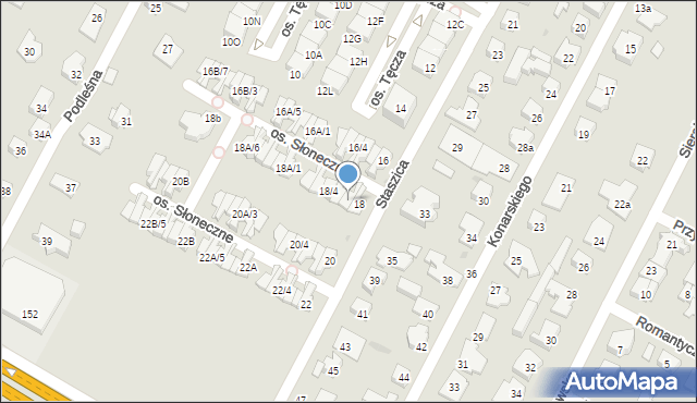 Łomianki, Staszica Stanisława, 18/2, mapa Łomianki