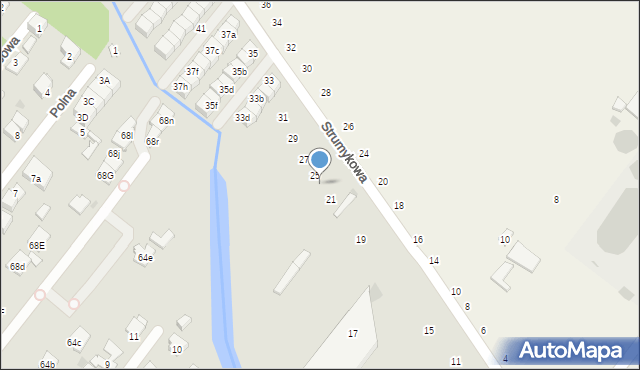 Łomianki, Strumykowa, 23, mapa Łomianki