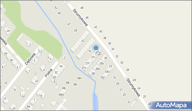 Łomianki, Strumykowa, 39, mapa Łomianki