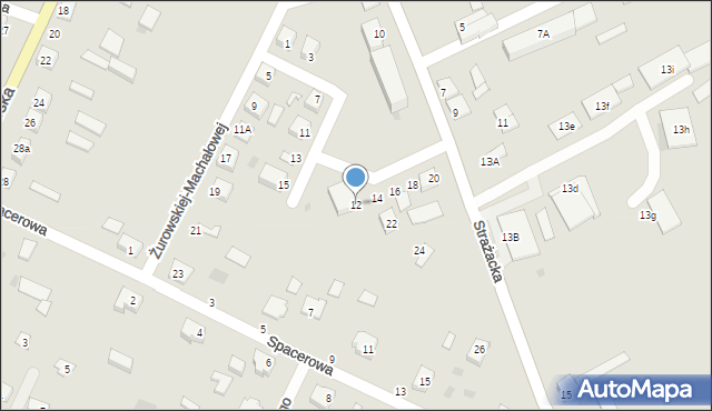 Łopuszno, Strażacka, 12, mapa Łopuszno