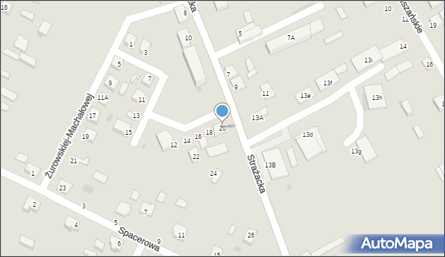 Łopuszno, Strażacka, 20, mapa Łopuszno