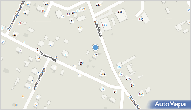 Łopuszno, Strażacka, 26, mapa Łopuszno