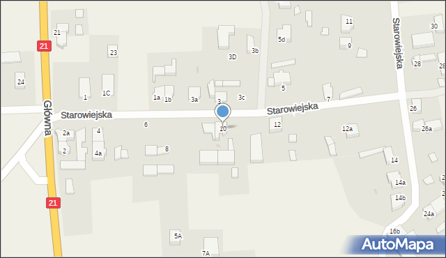 Łosino, Starowiejska, 10, mapa Łosino