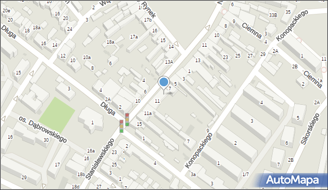 Łowicz, Stanisławskiego Stanisława, 9, mapa Łowicza