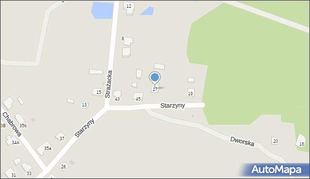 Lubaczów, Starzyny, 17, mapa Lubaczów