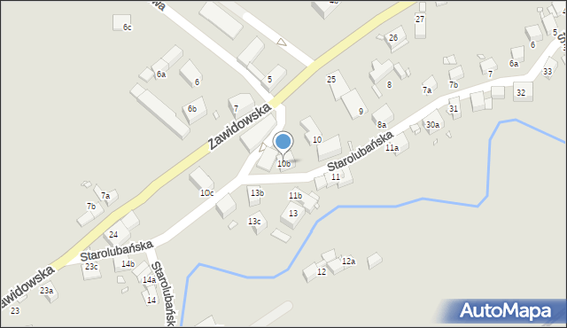 Lubań, Starolubańska, 10b, mapa Lubań